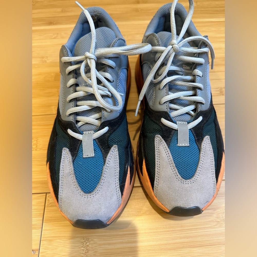 Yeezy Gray and Orange Men's Sneakers size 10.5